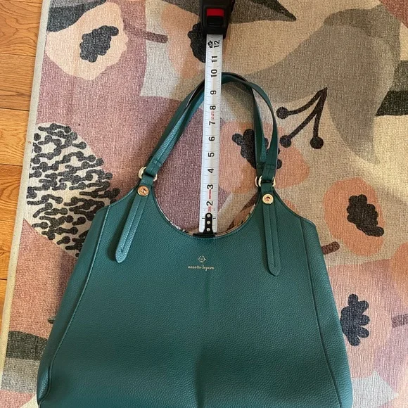 Nanette Lepore Pebbled Faux Leather Green Shoulder Bag - Picture 7 of 8